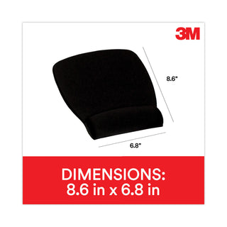 3M™ Antimicrobial Foam Mouse Pad with Wrist Rest, 8.62 x 6.75, Black (MMMMW209MB)