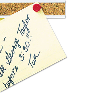Quartet® Bulletin Bar I Natural Cork Bulletin, 18 x 1, Brown, Silver Aluminum Frame (QRT2003)