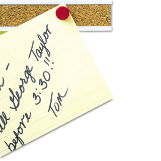 Quartet® Bulletin Bar I Natural Cork Bulletin, 24 x 1, Brown, Silver Aluminum Frame (QRT2004)