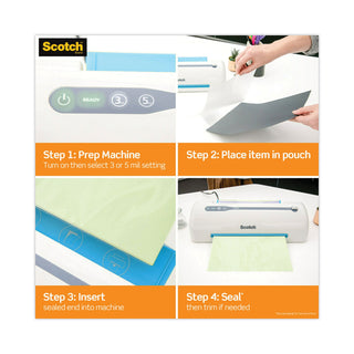 Scotch® Laminating Pouches, 5 mil, 9" x 11.5", Gloss Clear, 100/Pack (MMMTP5854100)