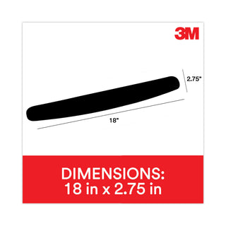 3M™ Antimicrobial Foam Keyboard Wrist Rest, 18 x 2.75, Black (MMMWR209MB)
