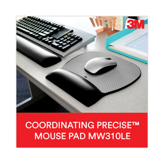 3M™ Antimicrobial Gel Large Keyboard Wrist Rest, 19 x 2.75, Black (MMMWR310LE)