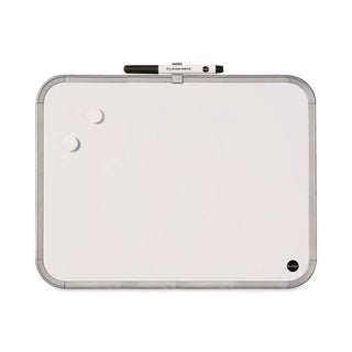 MasterVision™ Magnetic Dry Erase Board, 11 x 14, White Plastic Frame (BVCCLK020303)