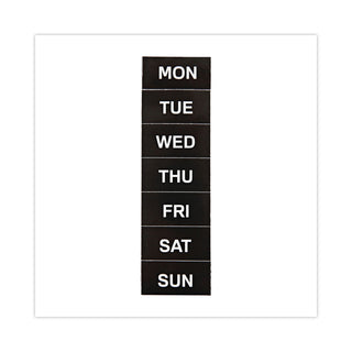 MasterVision™ Interchangeable Magnetic Board Accessories, Days of Week, Black/White, 2" x 1" (BVCFM1007)