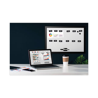 MasterVision™ Interchangeable Magnetic Board Accessories, Months of Year, Black/White, 2" x 1" (BVCFM1108)