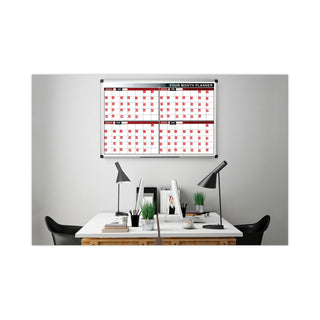 MasterVision™ Interchangeable Magnetic Board Accessories, Months of Year, Black/White, 2" x 1" (BVCFM1108)