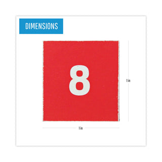 MasterVision™ Interchangeable Magnetic Board Accessories, Calendar Dates, Red/White, 1" x 1" (BVCFM1209)