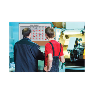 MasterVision™ Interchangeable Magnetic Board Accessories, Calendar Dates, Red/White, 1" x 1" (BVCFM1209)