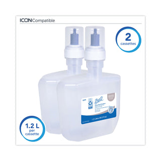 Scott® Essential Alcohol-Free Foam Hand Sanitizer, 1,200 mL, Unscented, 2/Carton (KIM12979)