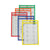C-Line® Reusable Dry Erase Pockets, 6 x 9, Assorted Primary Colors, 10/Pack (CLI41610)