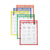C-Line® Reusable Dry Erase Pockets, 9 x 12, Assorted Primary Colors, 25/Box (CLI40620)