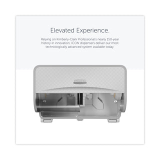 Kimberly-Clark Professional ICON Coreless Standard Roll Toilet Paper Dispenser, 8.43 x 13 x 7.25, Silver Mosaic (KCC53698)