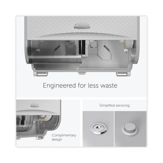 Kimberly-Clark Professional ICON Coreless Standard Roll Toilet Paper Dispenser, 8.43 x 13 x 7.25, Silver Mosaic (KCC53698)