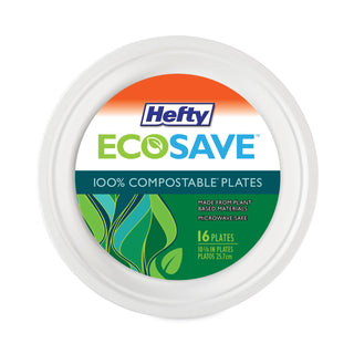 Hefty® Super Strong Paper Dinnerware, 6 3/4" Plate, Bagasse, 30/Pack, 12 Packs/Carton (PACD7730000CBT)