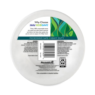 Hefty® Super Strong Paper Dinnerware, 16 oz Bowl, Bagasse, 25/Pack (RFPD71625CBT)
