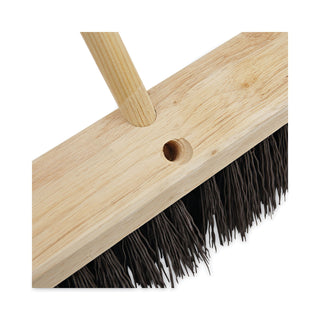 Boardwalk® Tapered End Broom Handle, Lacquered Pine, 1.13" dia x 60", Natural (BWK125)