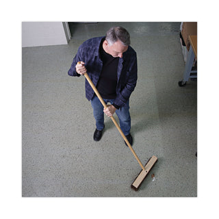 Boardwalk® Heavy-Duty Threaded End Lacquered Hardwood Broom Handle, 1.13" dia x 60", Natural (BWK137)