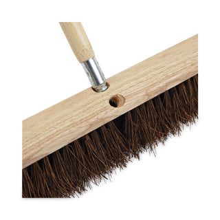 Boardwalk® Metal Tip Threaded Hardwood Broom Handle, 1.13" dia x 60", Natural (BWK138)