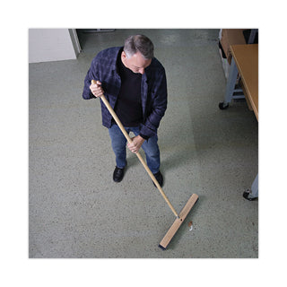 Boardwalk® Metal Tip Threaded Hardwood Broom Handle, 1.13" dia x 60", Natural (BWK138)