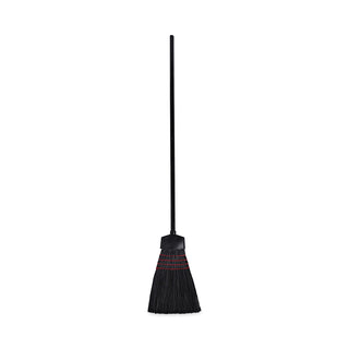 Boardwalk® Maid Broom, Plastic Bristles, 54" Overall Length, Dozen (BWK916P)