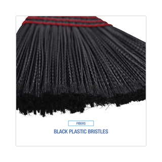 Boardwalk® Maid Broom, Plastic Bristles, 54" Overall Length, Dozen (BWK916P)