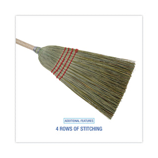 Boardwalk® Mixed Fiber Maid Broom, Mixed Fiber Bristles, 55" Overall Length, Natural (BWK920YEA)