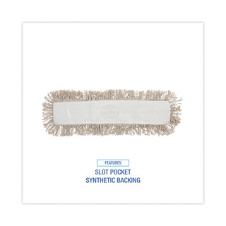 Boardwalk® Mop Head, Dust, Cotton, 24 x 3, White (UNS1024)