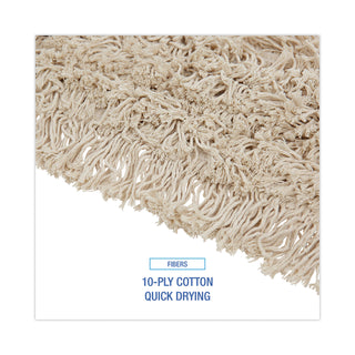Boardwalk® Mop Head, Dust, Cotton, 24 x 3, White (UNS1024)