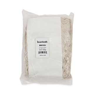 Boardwalk® Mop Head, Dust, Cotton, 24 x 3, White (UNS1024)