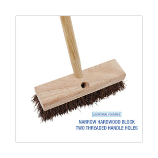 Boardwalk® Deck Brush Head, 2" Brown Palmyra Bristles, 10" Brush (BWK3110)