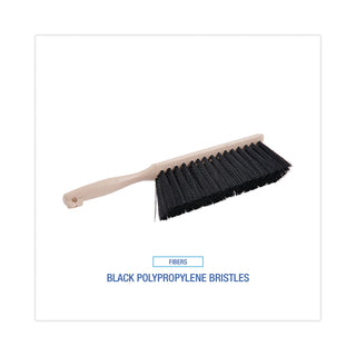 Boardwalk® Counter Brush, Black Polypropylene, 4.5" Brush, 3.5" Tan Plastic Handle (BWK5308)