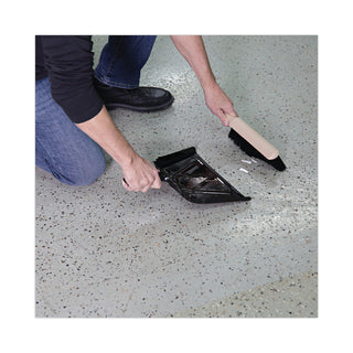 Boardwalk® Counter Brush, Black Polypropylene, 4.5" Brush, 3.5" Tan Plastic Handle (BWK5308)