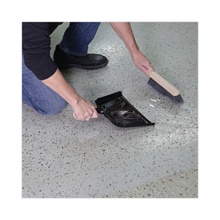 Boardwalk® Counter Brush, Gray Flagged Polypropylene Bristles, 4.5" Brush, 3.5" Tan Plastic Handle (BWK5408)