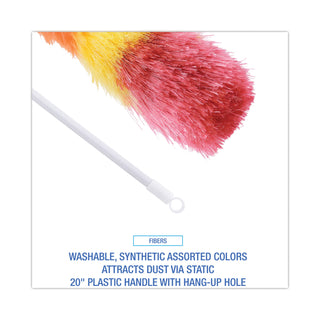 Boardwalk® Polywool Duster w/20" Plastic Handle, Assorted Colors (UNS9441)