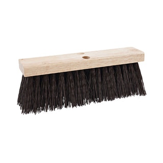 Boardwalk® Street Broom Head, 6.25" Brown Polypropylene Bristles, 16" Brush (BWK73160)