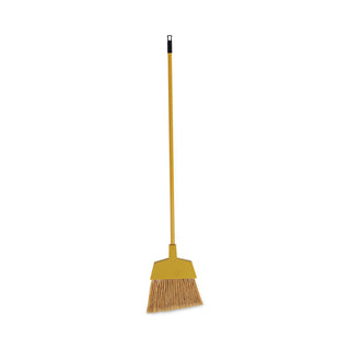 Boardwalk® Corn Fiber Angled-Head Lobby Brooms, 55" Handle, Yellow, 12/Carton (BRMAXILBW)