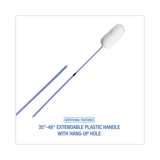 Boardwalk® Lambswool Duster, Plastic Handle Extends 35" to 48" Handle, Assorted Colors (UNSL3850)