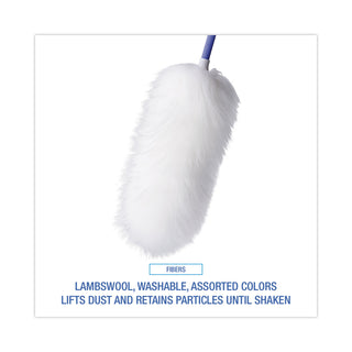 Boardwalk® Lambswool Duster, Plastic Handle Extends 35" to 48" Handle, Assorted Colors (UNSL3850)