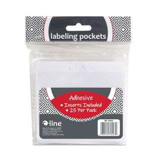 C-Line® Self-Adhesive Labeling Pockets, Top Load, 3 3/4 x 3, Clear, 25/Pack (CLI70443)