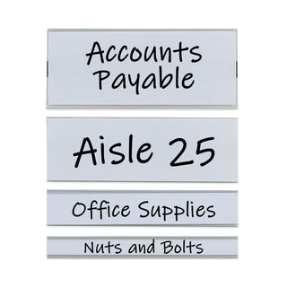 C-Line® Clear Magnetic Label Holders, Side Load, 6 x 2, Clear, 10/Pack (CLI87820)