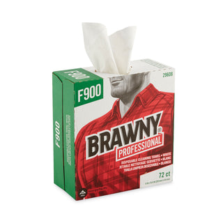 Brawny® Professional F900 Disposable Cleaning Towel, Tall Box, White, 72 Towels/Box, 10 Boxes/Case, Towel (WxL) 9" x 16.5" (GPC29608)