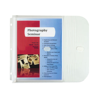 C-Line® Poly Binder Pockets, 11 1/2 x 9 1/4, Clear, 5/Pack (CLI57537)