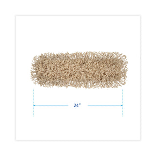 Boardwalk® Industrial Dust Mop Head, Hygrade Cotton, 24w x 5d, White (UNS1324)