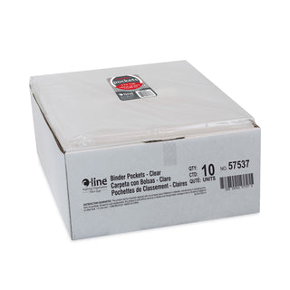 C-Line® Poly Binder Pockets, 11 1/2 x 9 1/4, Clear, 5/Pack (CLI57537)