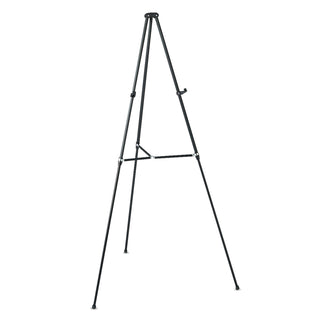 Quartet® Lightweight Telescoping Tripod Easel, Adjusts 38" to 66" High, Aluminum, Black (QRT51E)