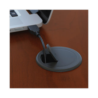Bush® Series C Collection 72W Bow Front Desk Shell, 71.13w x 36.13d x 29.88h, Hansen Cherry/Graphite Gray (BSHWC24446)
