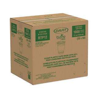 Dart® Bare Eco-Forward RPET Cold Cups, 12-14 oz, Clear, 50/Pack, 1000/Carton (DRCRTP12BARECT)