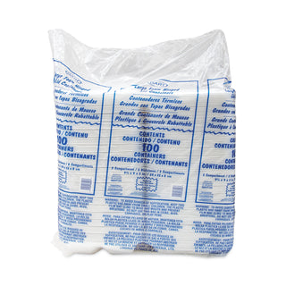 Dart® Large Foam Carryout, Food Container, 3-Compartment, White, 9-2/5x9x3 (DRC90HT3R)