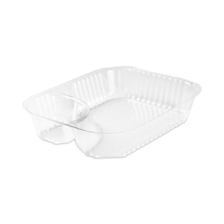 Dart® ClearPac Large Nacho Tray, 2-Compartments, Clear, 500/Ctn (C68NT2DART)