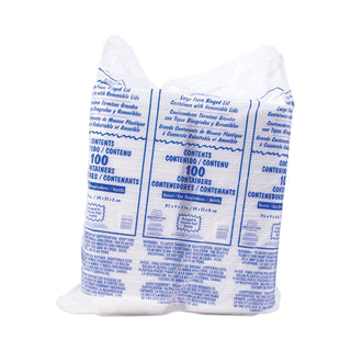Dart® Foam Vented Hinged Lid Containers, 9w x 9 2/5d x 3h, White, 100/PK, 2 PK/CT (DCC90HTPF1VR)